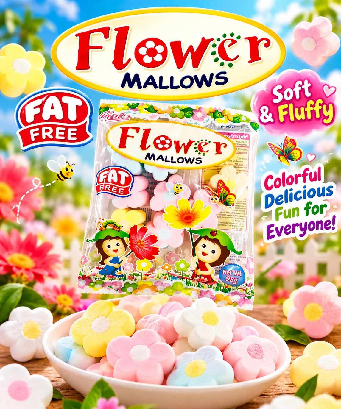 MARSHMALLOW FLOWERS 4BAGSX680G